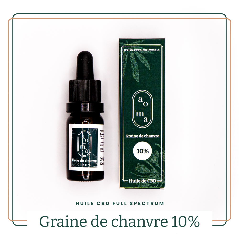 Huile CBD Chanvre 10% Full Spectrum AOMA