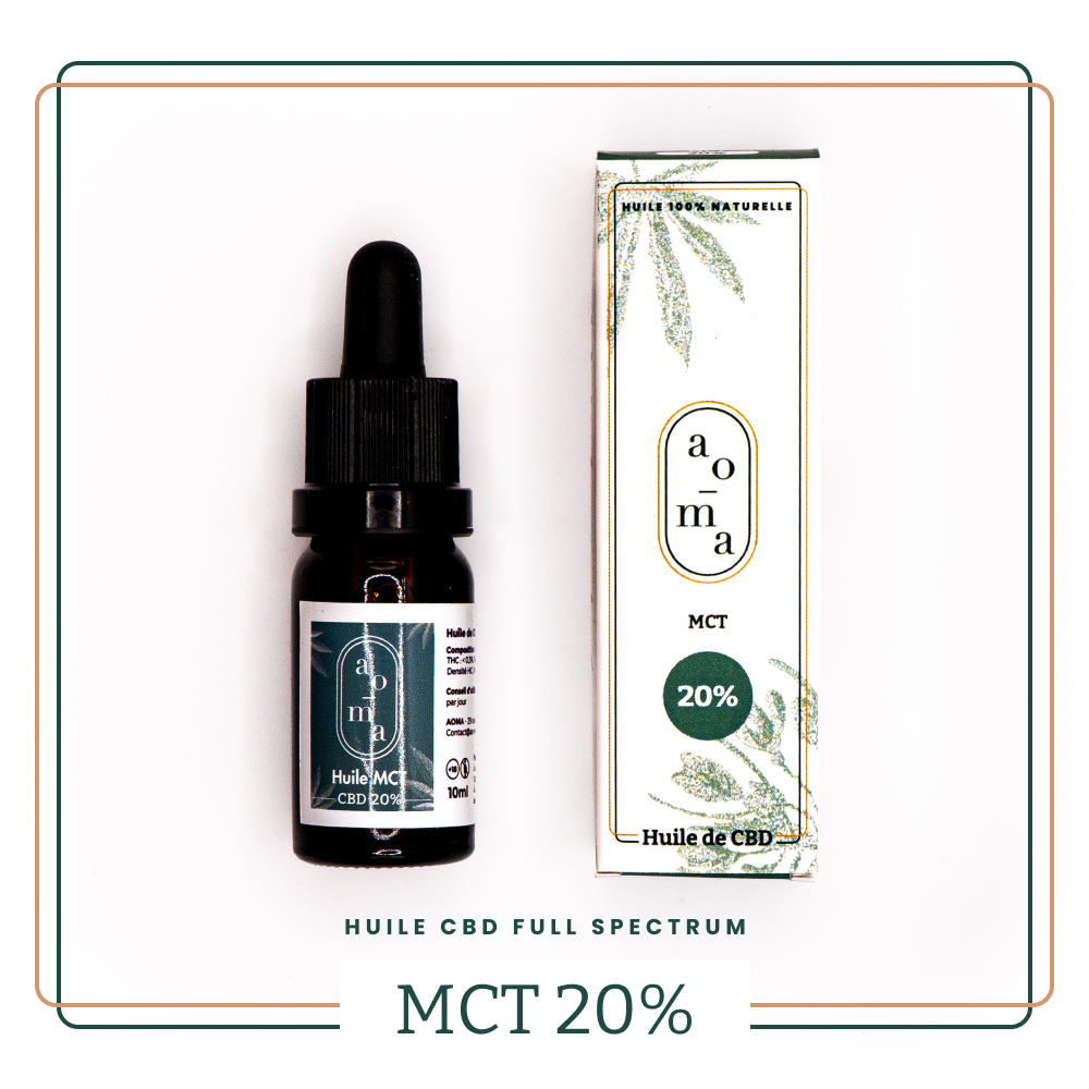 Huile CBD MCT 20% Goût Neutre AOMA
